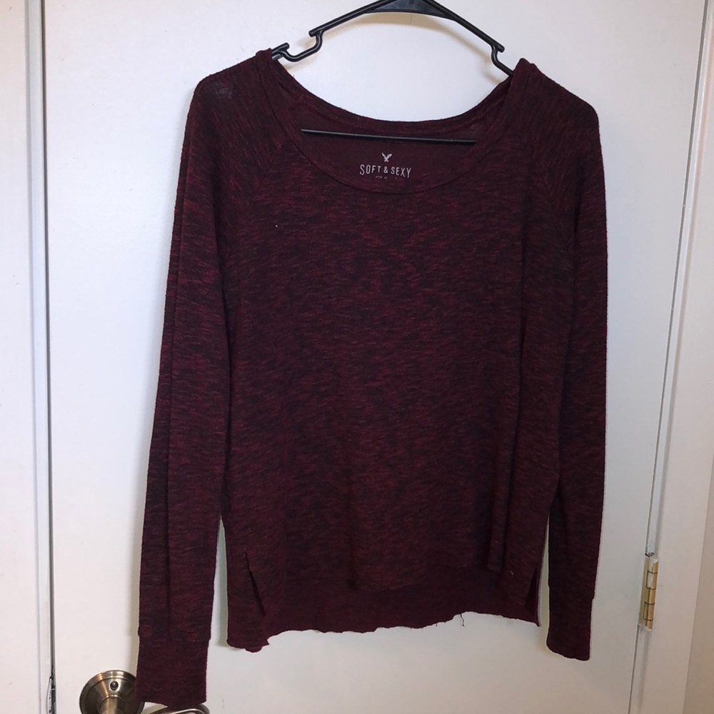American eagle maroon sweater